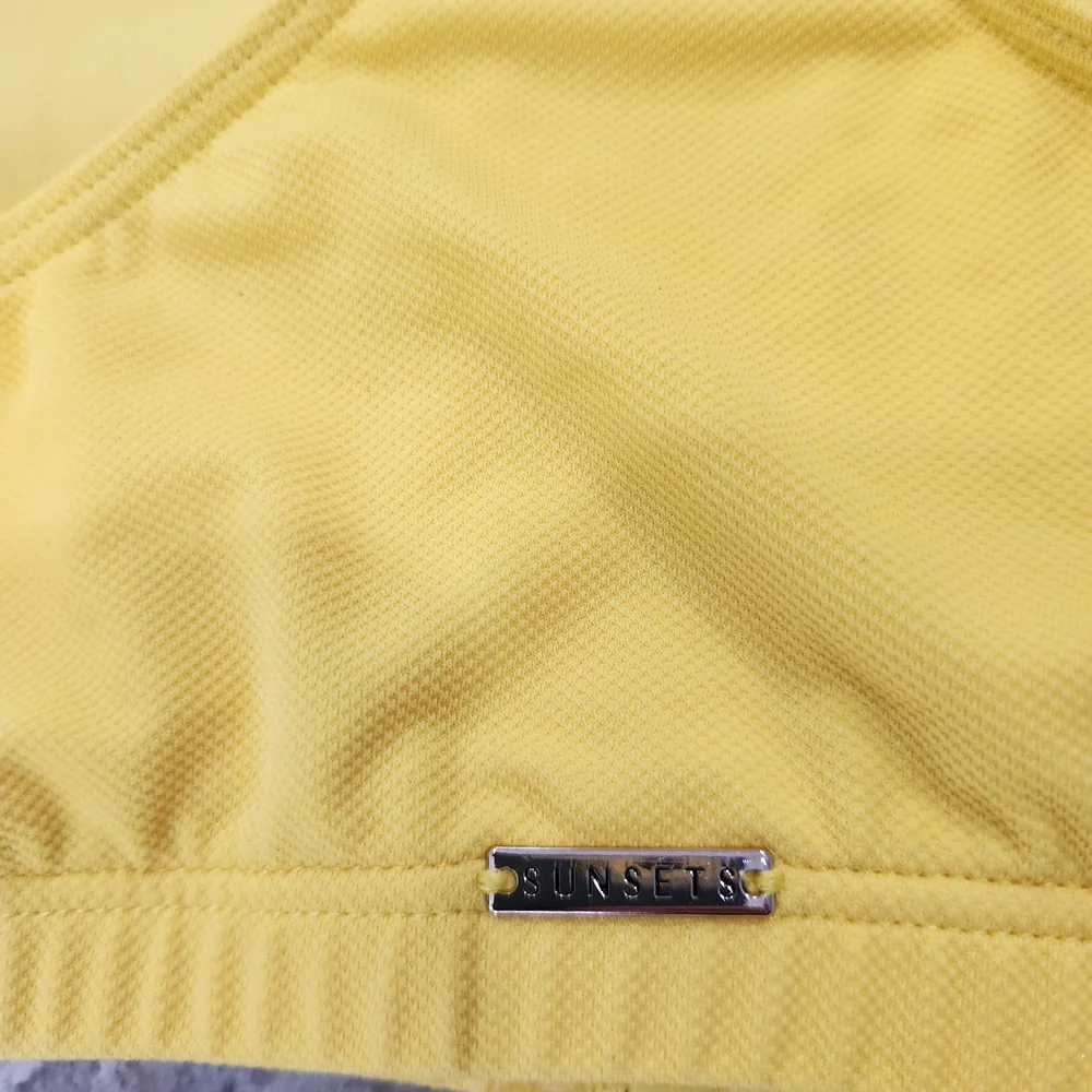 Women's Zip Up Sports Bra/swim Top Sz Med